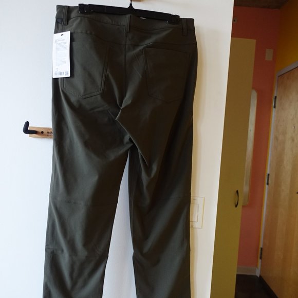 Lululemon Warpstreme ABC Pant Classic 37"L inseam Tall Size 34 Dark Olive - Picture 11 of 12